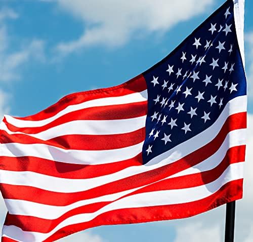 Американски флаг 3x5 за улица, улица флаг, сверхпрочный, Направени в САЩ, при всякакви метеорологични условия