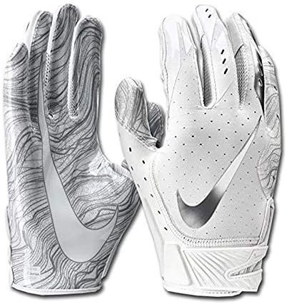 Мъжки футболни ръкавици Nike Vapor Jet 5.0 Бял/Хром Средният размер на