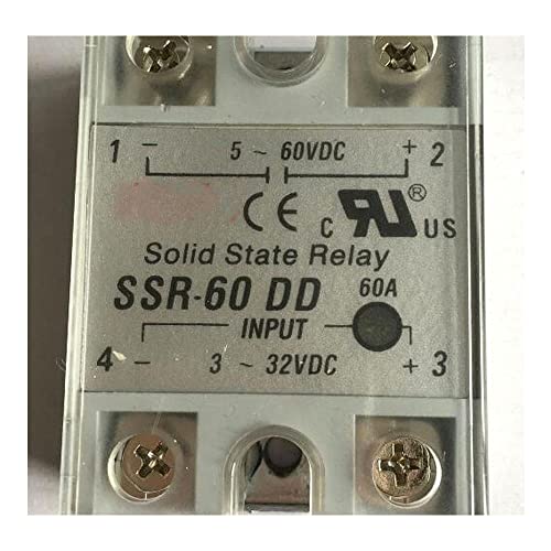 Solid state relay модул SSR-60DD с пластмасова капачка от 5-60 vdc до 3-32 vdc 60A