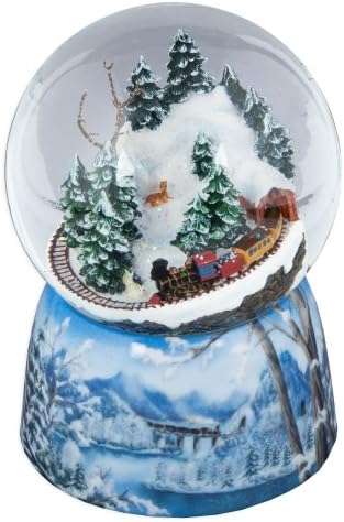 Бяла Зимна Страна на Чудесата Мюзикъл 6-инчов Декоративна Маса От Смола Снежна Топка