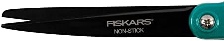 6 Опаковки: Fiskars® 8 инча; Ножици с незалепващо покритие метален цвят Тюркоаз.