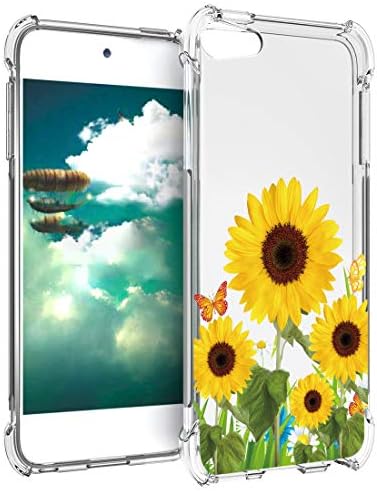 Topeiye Flowers Тънък Прозрачен калъф за iPod Touch 7, калъф за iPod Touch 6, Амортизирующий Цветен Гъвкав Мек