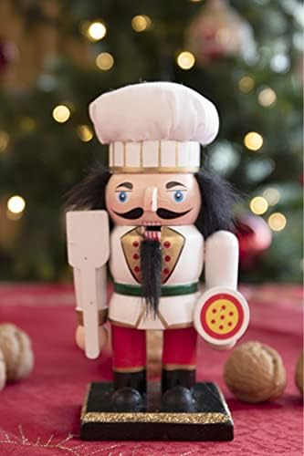 Италиански готвач Пица Deli Creations, Традиционна Дървена Лешникотрошачката 6 Инча, Празнична Коледна Украса