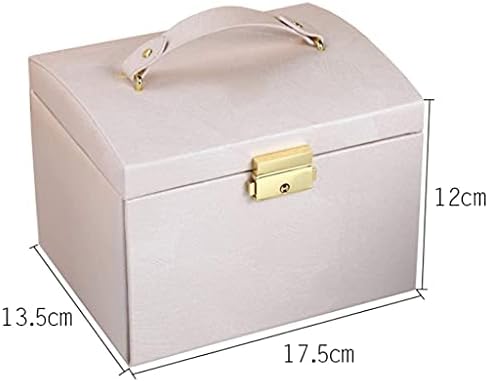 Ковчег за Бижута, в ковчег от изкуствени перли, кадифе с ключалка, Многофункционална Кутия За Съхранение с Голям