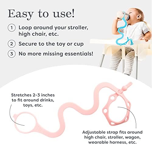 Бандажи за бебешки бутилки Goji - Каишка за поставки за чаши след - Sippy-чаша и безопасност кабел за детски