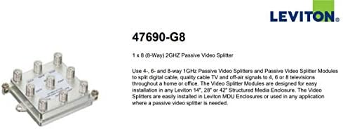 Leviton 47690-G6 1 X 6 (6 Пъти) Пасивен видеоразветвитель с честота 2 Ghz , златни