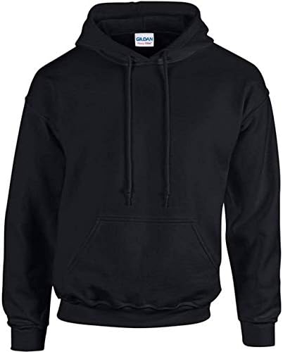 Спортна риза и пуловер с качулка, стегната смес 50/50 7,75 грама от Gildan (Стил № 18500) (малка, черна)