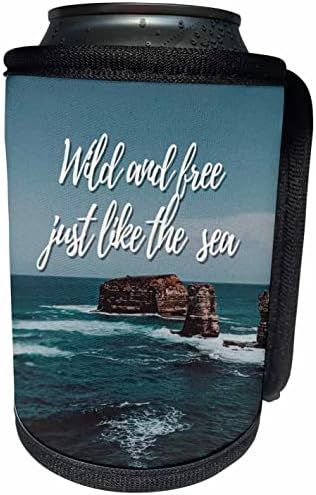 3dRose 3dRose - Плажни цитат на - Изображение на плажни цитати - Опаковки за бутилки-охладители (cc-361878-1)