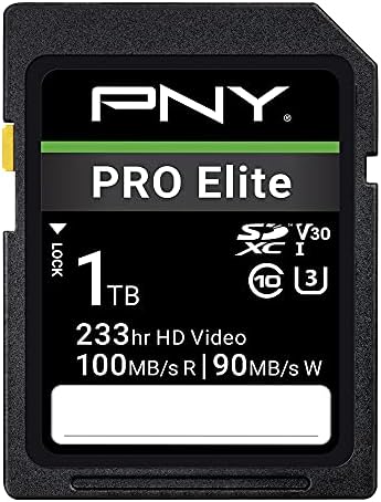 Флаш карта памет на PNY 1TB PRO Elite Class 10 U3 V30 SDXC и флаш карта памет на PNY 512GB Elite-X Клас 10 U3