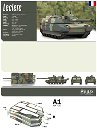 CSYANXING 1/43 Мащабна хартия Френска Модел основен боен танк Leclerc Ръчно изработени направи си САМ Хартиена
