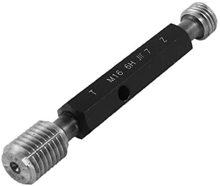 X-DREE M16 x 1,5 мм, със стъпка на резба 6H от неръждаема стомана, черен корпус (Calibrador de rosca M16 x 1,5