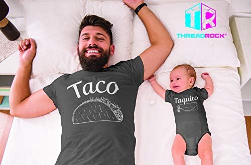 Комплект за детско боди Threadrock Тако & Taquito и мъжки тениски в тон