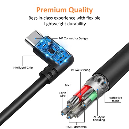 Кабел за свързване NexiGo 10 Gbit/с дължина 10 метра, Обновен кабел за бързо зареждане и висока скорост на трансфер