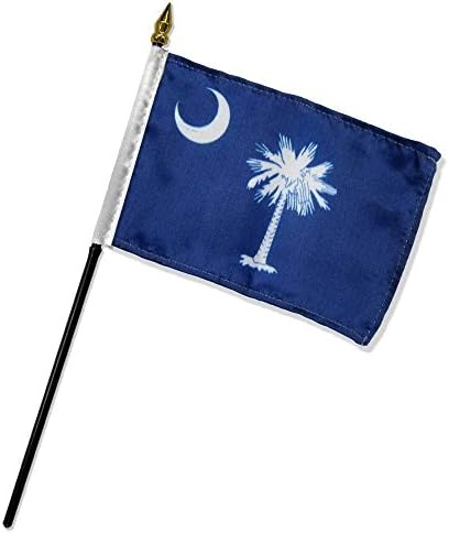 Флаг за десктоп на борда на Южна Каролина, 4 x 6 (без причина), търговия на Едро партида от 12 парчета (един